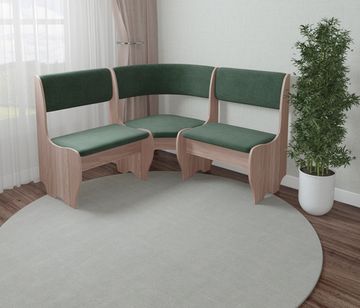 Скамья угловая мягкая compatto "Оливьер" (Ясень Шимо темный/Велюр Ultra Olive (AT)) -G