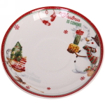 Чайная пара (кружка 220мл+ блюдце) «Снеговик» в подарочной коробке