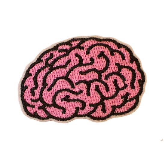 Нашивка термоаппликация на одежду и на рюкзак. Brain
