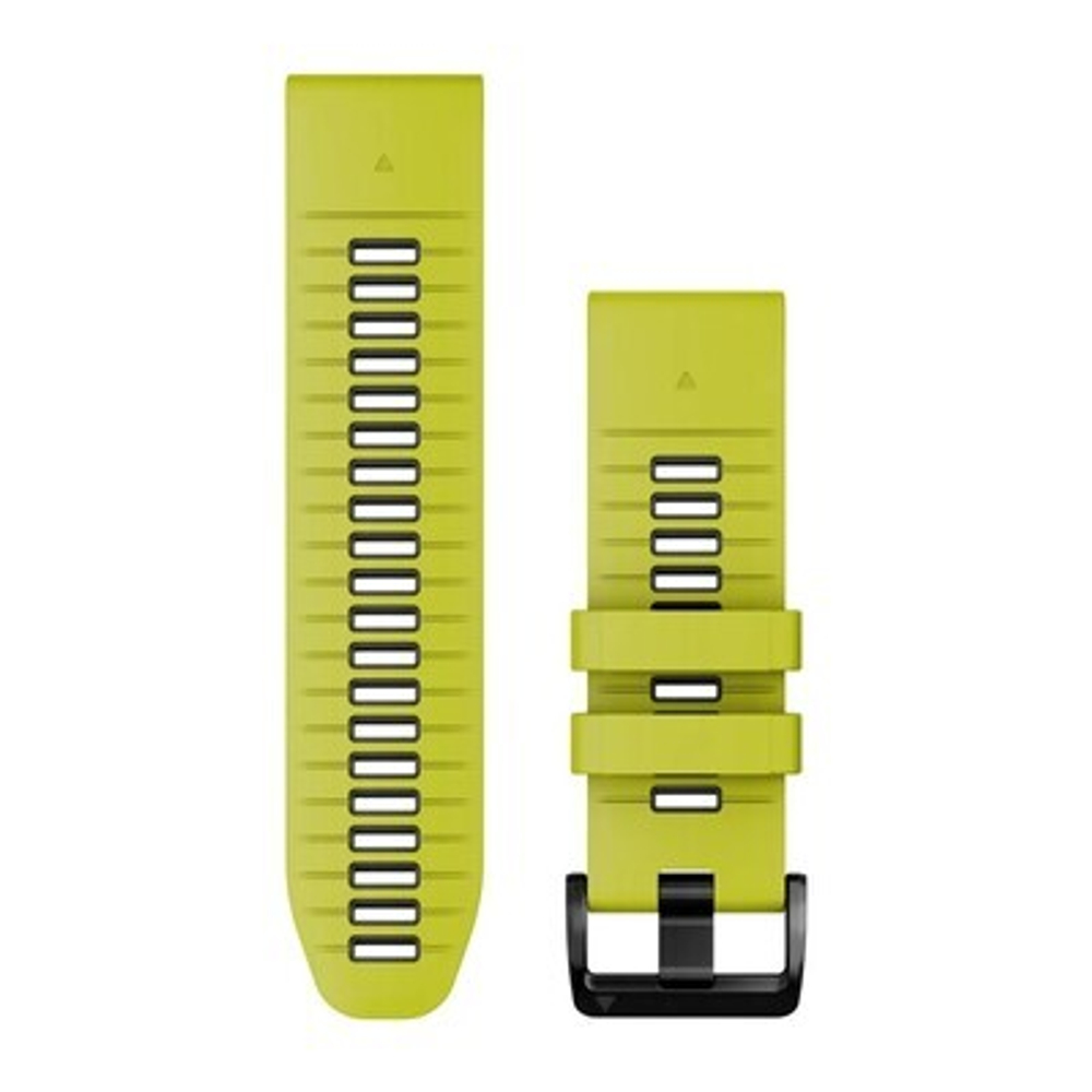 QuickFit 26mm Electric Lime/ Graphite Silicone watch band