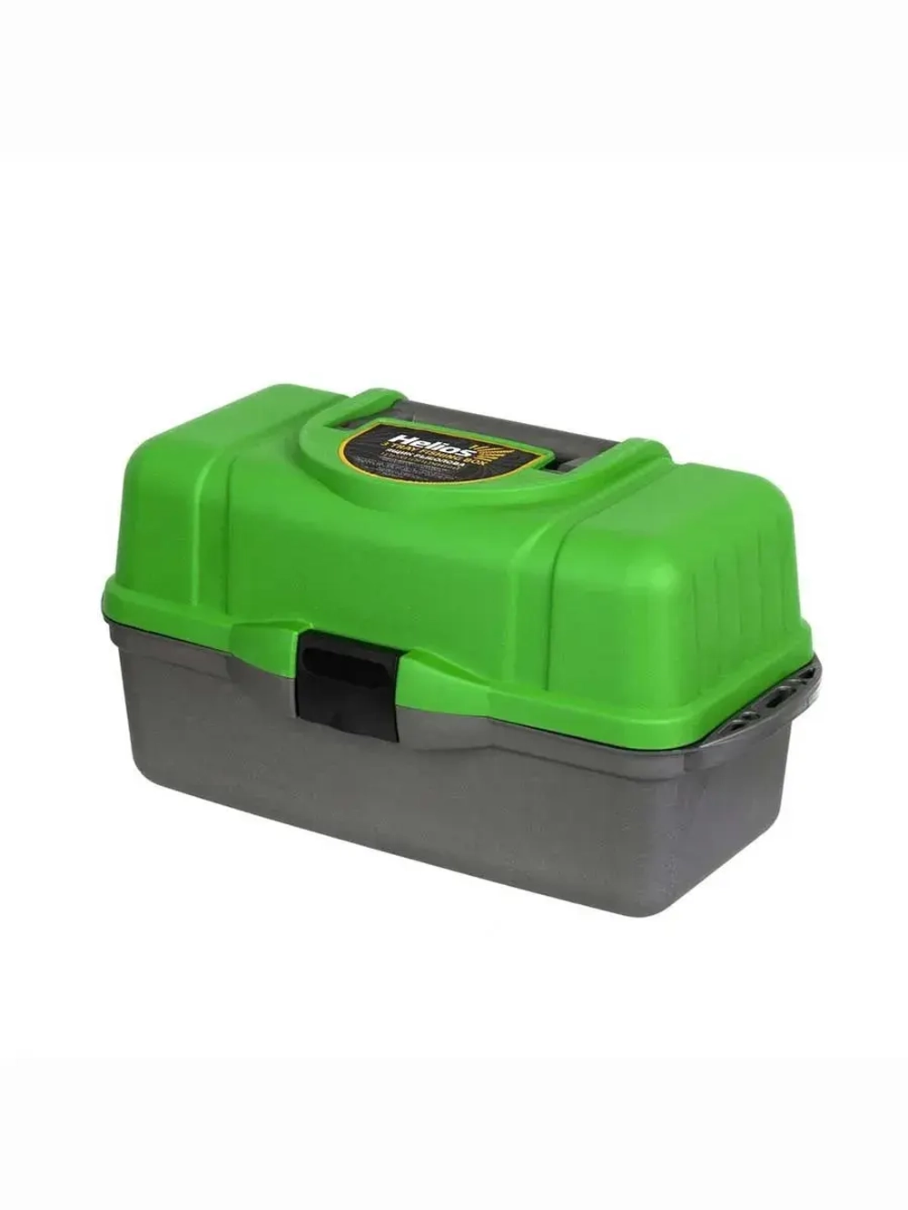 Ящик рыболовный для хранения снастей трехполочный зеленый