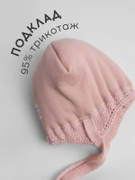 Шапка зимняя для девочки на завязках и снуд