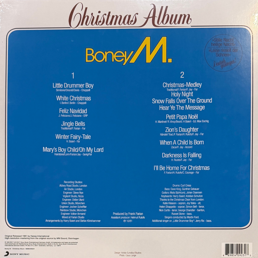 Виниловая пластинка Boney M. - Christmas Album LP