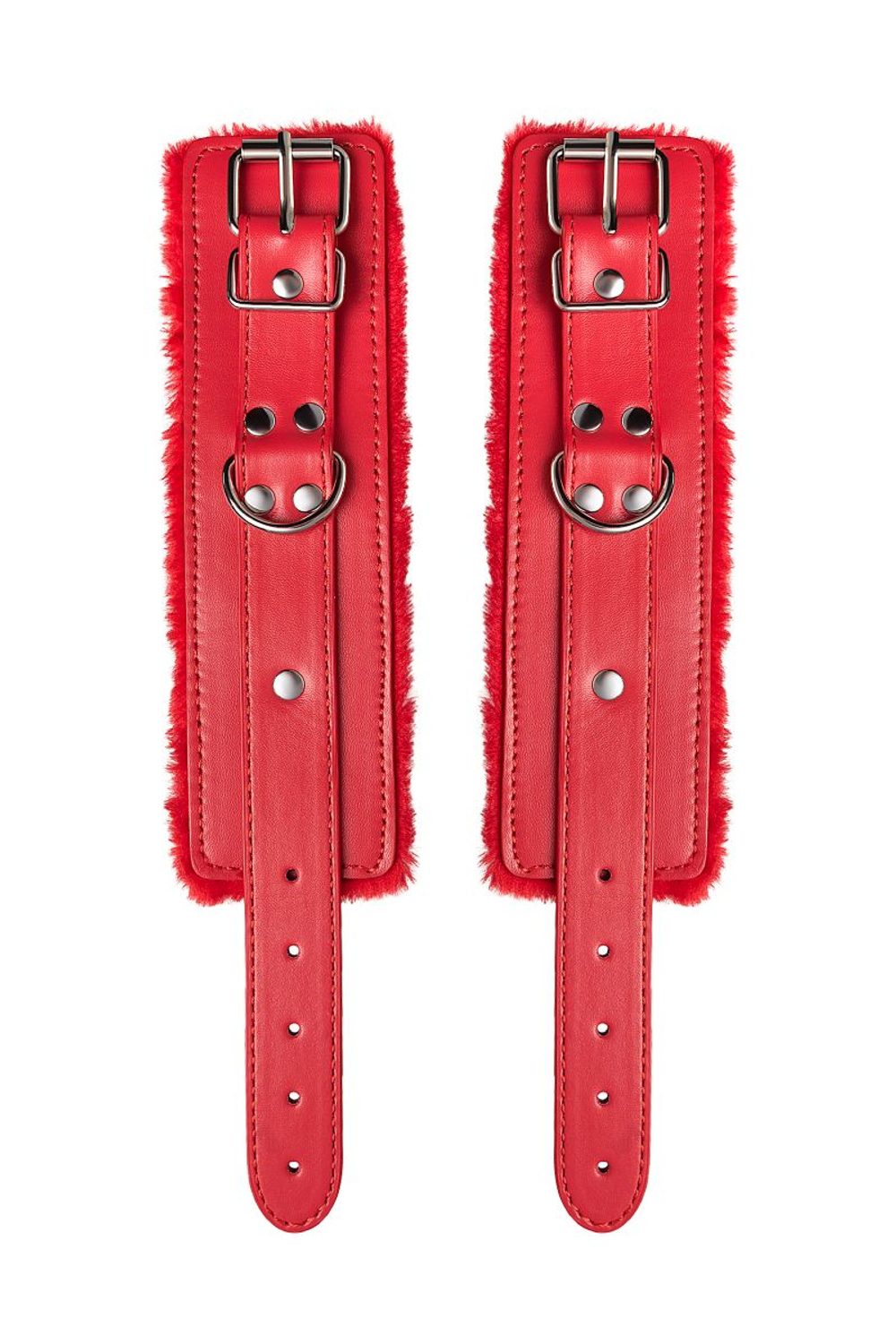 Красные наручники Anonymo из искусственной кожи