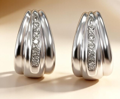 Ювелирные серьги из серебра 925 пробы