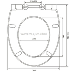 Сиденье д/унитаза  WAVE W-CJDV-9dml дюр.slim,м/л,БЕЛЫЙглянец(Делфи,Normus,S20,Norm Blanc,Fit,Rein)02