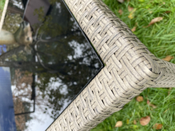 Стол из искусственного ротанга Милан 160х90см для дачи (Greige)