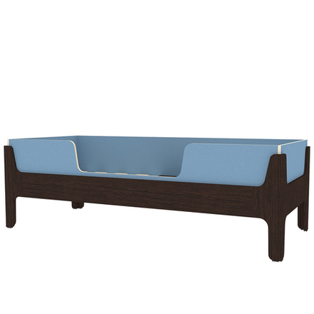 Кровать односпальная КарИВи Лотос Венге Светло-синий, голубой