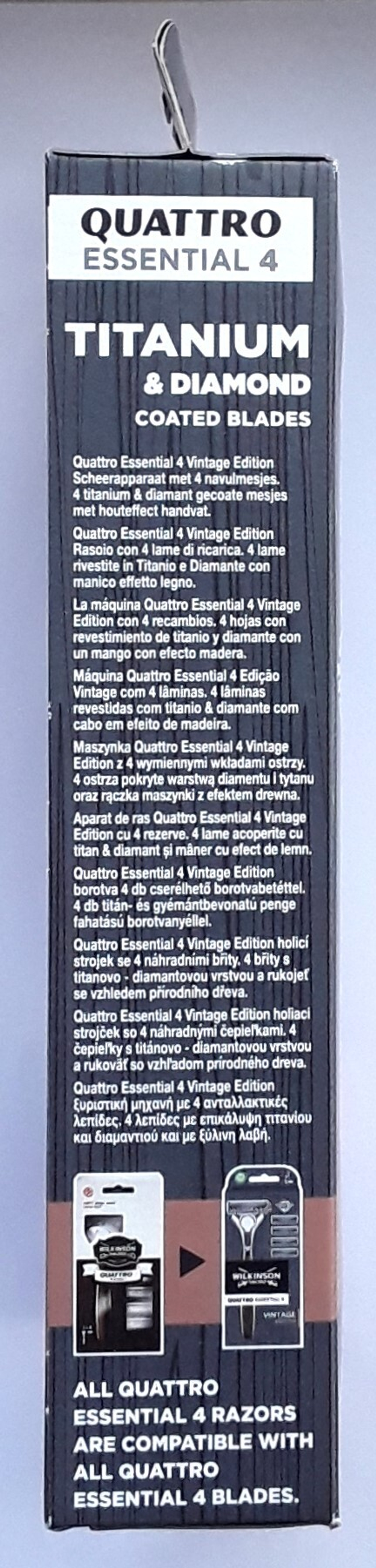 Wilkinson Sword станок Quattro Titanium Vintage Edition +5 кассет