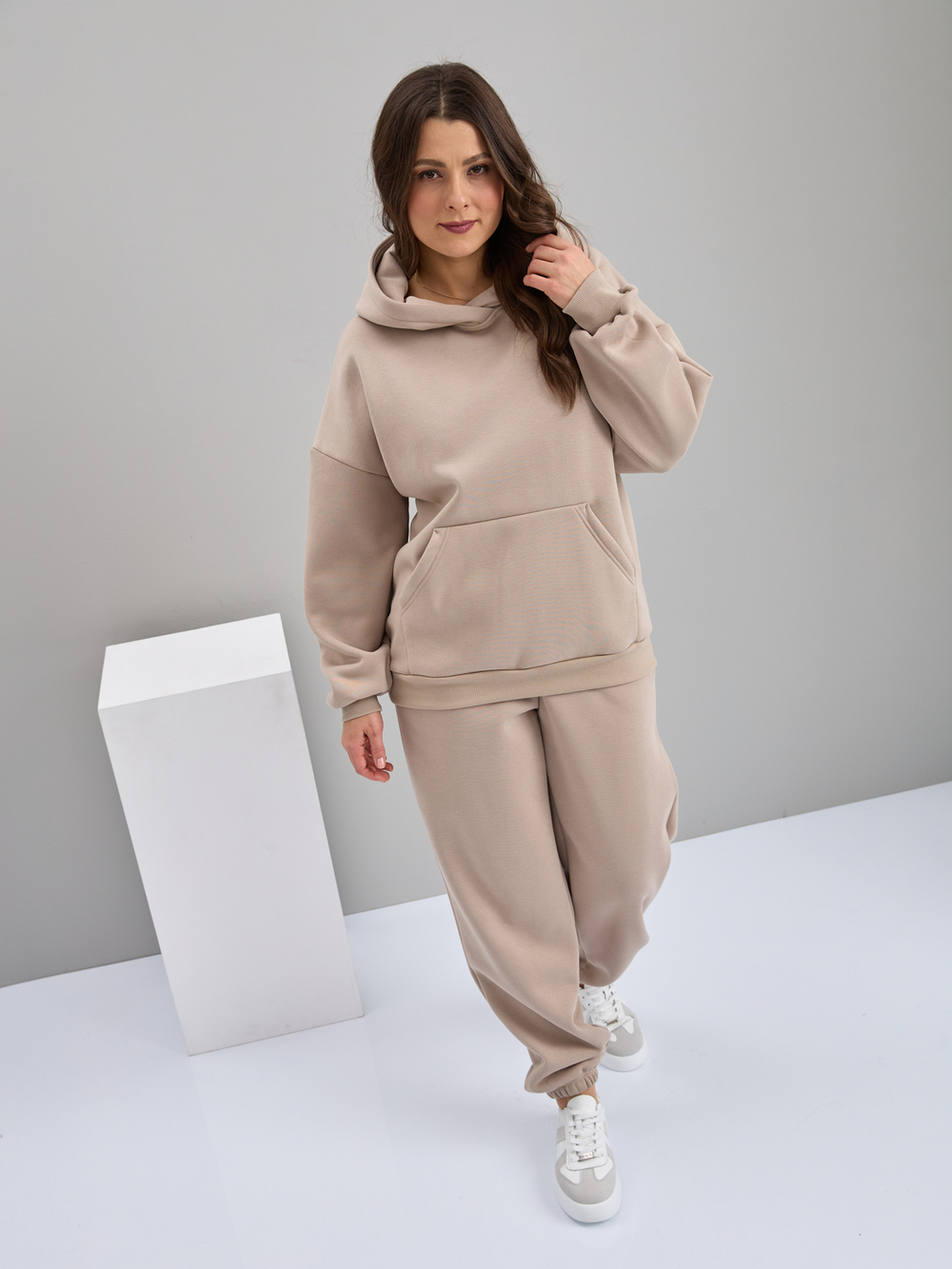 Костюм с брюками КБис-091/бежевый-п