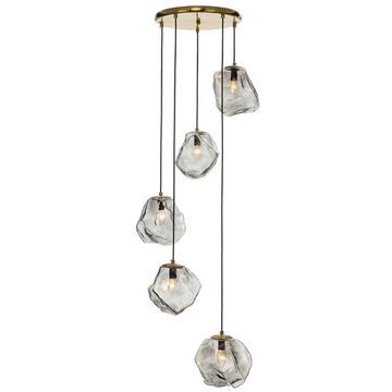 Подвесной светильник 5*Е14 CL247085 бронза/дымчатый ROCKA Citilux