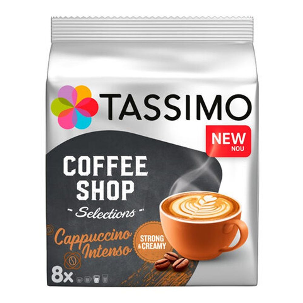 Кофе в капсулах "Cappuccino Intenso" для кофемашины TASSIMO, 8 порций