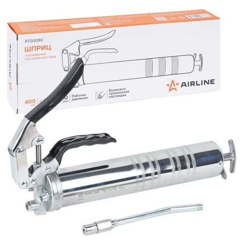 Шприц плунжерный 400 мл. пистолетного типа, клапан уд. воздуха (возможно применение картриджа) (AIRLINE)