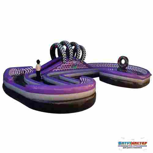 Надувная трасса «Мягкие гонки» безопасная, 16×8×3 м