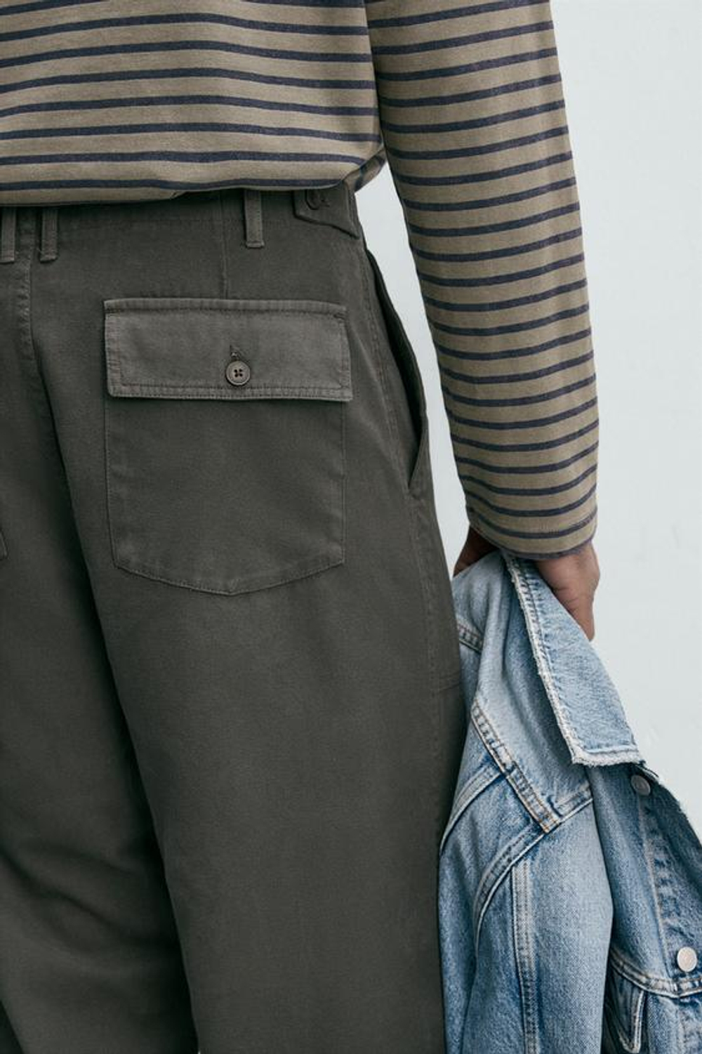 ZARA БРЮКИ RELAXED FIT С ХЛЯСТИКАМИ, КОРИЧНЕВЫЙ