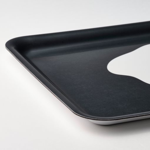 КЕЙСАРФИСК KEJSARFISK Поднос 28x37 см, черный/белый