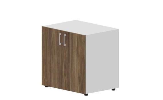 Шкаф 80х60х80см для документов/оргтехники (2 двери, 1 полка, ручки - алюминий)