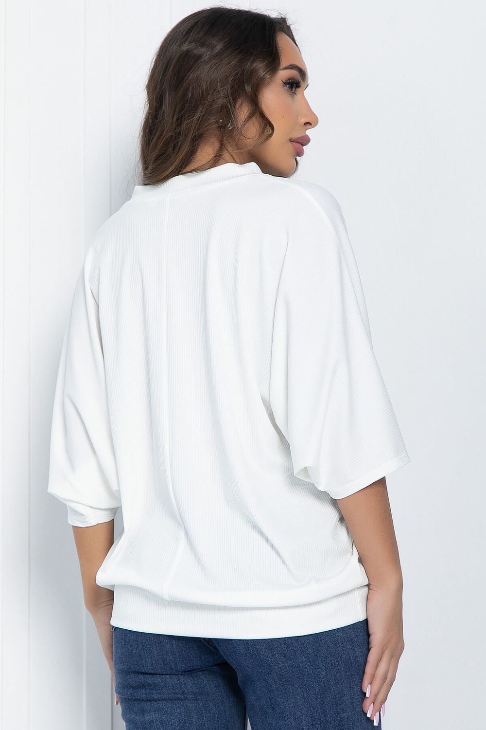 Блуза Вэнсдей (белая) Б11457 LT Collection