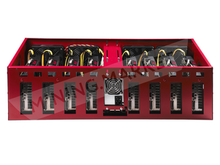 Тушка для майнинга на 8 видеокарт "RED-СТАНДАРТ", шумная