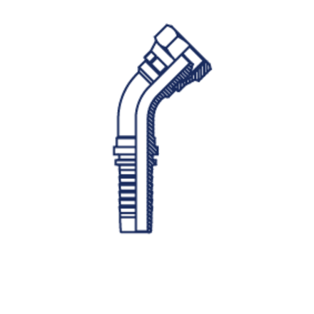 Фитинг для рвд DN 06 BSP (Г) 1/4 (45) POWERMASTER
