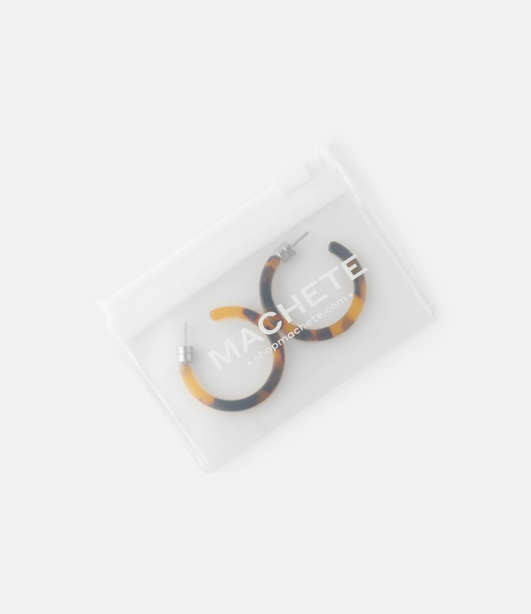 Machete Mini Hoops in Classic Tortoise — серьги из ацетата
