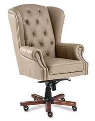Кресло для руководителя Gent A бежевая кожа