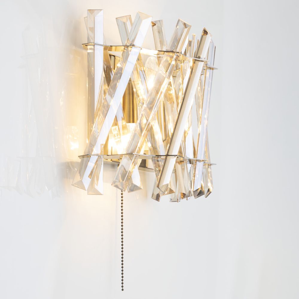 Citilux Ингвар CL334423 Бра хрустальное с выключателем Бронза