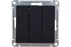 Выключатель Systeme Electric ATLASDESIGN 3 клавиши карбон 36373