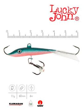 Балансир Lucky John FIN 4 с тр. 60мм/54 блистер