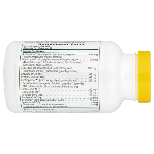 NaturesPlus, Acti-Zyme, 180 веганских капсул