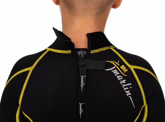 Гидрокостюм детский Marlin Malibu Shorty Junior желтый/черный 2,5 мм