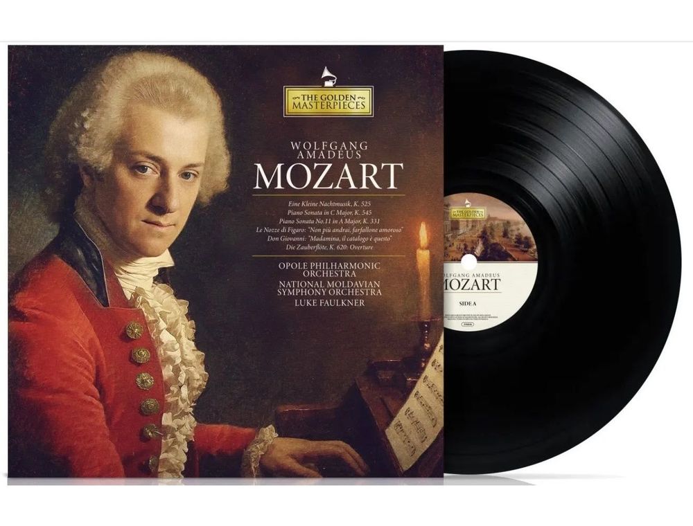 Wolfgang Amadeus Mozart. The Golden Masterpieces (LP) Вольфганг Амадей Моцарт. Золотые шедевры. Новая запечатанная виниловая пластинка