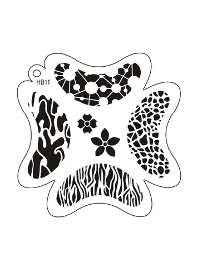 Набор трафаретов для аквагрима принты 11