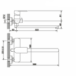 Смеситель для ванны и раковины 35k MIXLINE MLSS-021 НЕРЖ