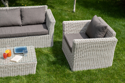 "Капучино Сингл" лаунж-зона из искусственного ротанга, цвет коричневый