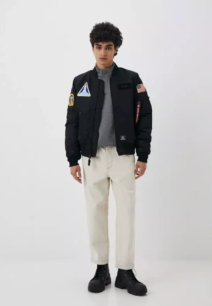Бомбер Alpha Industries MA-1 NASA Gen II Black (Черный)