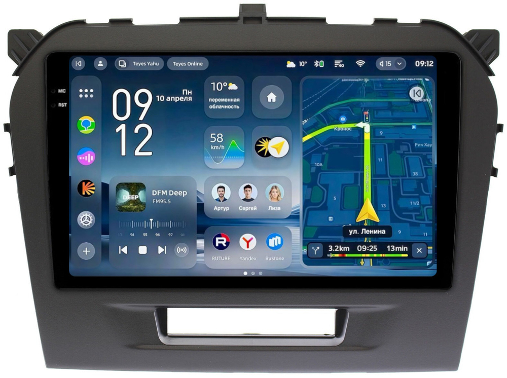 Магнитола для Suzuki Vitara 2015+ - Teyes CC4-PRO монитор 9.5" 2K QLED на Android 13, Snapdragon 778G, AI, CarPlay, DSP, 4G SIM-слот