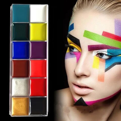 Набор театрального жирного грима 12 цветов