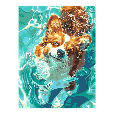 Картина по номерам 28,5*38см "Веселое купание" (Lori)