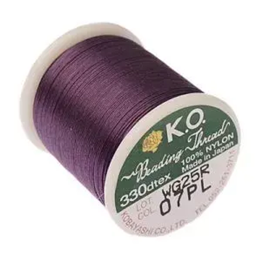 K.O. нейлоновые нити для бисероплетения, Dk Purple (Япония) 50 м