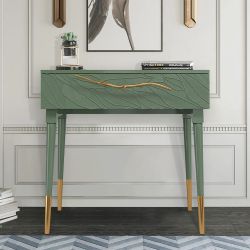 Консоль Арт Колор leaves Стайл Голд Зеленый нефрит