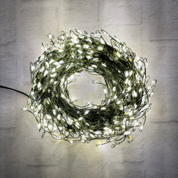 Гирлянда 1.5м Snake Light Капли Микро на зеленом проводе 600 ламп