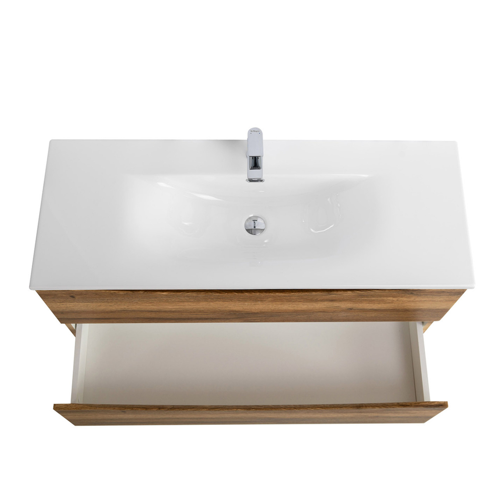 Тумба с раковиной подвесная BelBagno MARINO-CER-N-1200-2C-SO-RR-P Rovere Rustico, раковина белая BB-8099-120