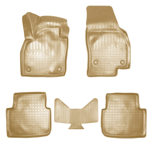 Ковры в салон Norplast/Unidec для Skoda Kamiq (2019-)Полиуретан,Бежевый, арт.NPA11-C81-200-B