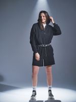 Толстовка облегченная "Уголь" укороченная женская