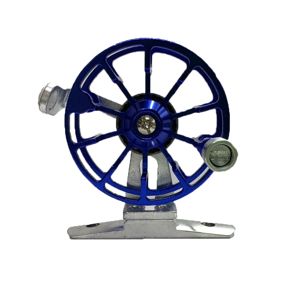 Катушка инерционная металлическая, синяя