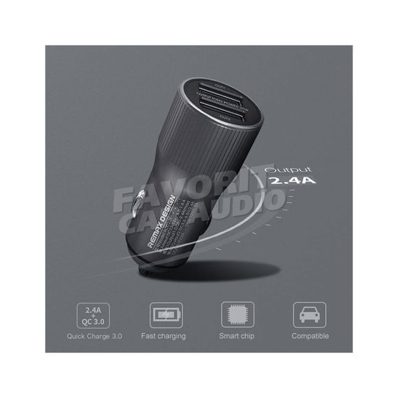 АЗУ 2USB Remax RCC221 Retour 2400mA пластик QC3.0 серый