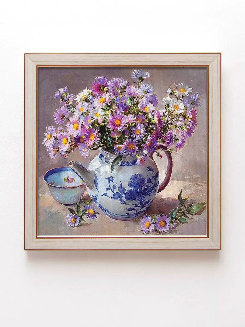 Картины на стену интерьерная на холсте 4 шт, 23*23 см