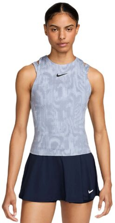 Женский топ теннисный Nike Court Dri-Fit Slam RG Tank Top - ashen slate/black