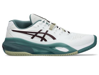 Мужские кроссовки теннисные Asics Gel-Resolution X Clay - white/dark aubergine